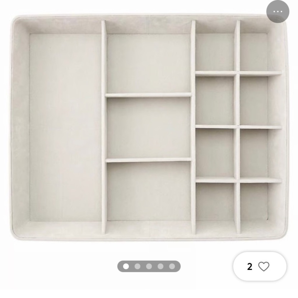 Decor + by Elfa 12 Section Accessory Organizer Tray Modern Beige Color Container